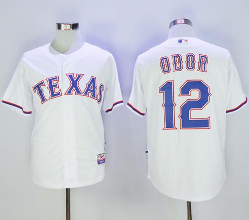 Rangers #12 Rougned Odor White Cool Base Stitched MLB Jersey